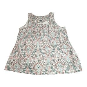 Echo Sleepwear Loungewear Paisley Sleeveless Tank Top XL NWT